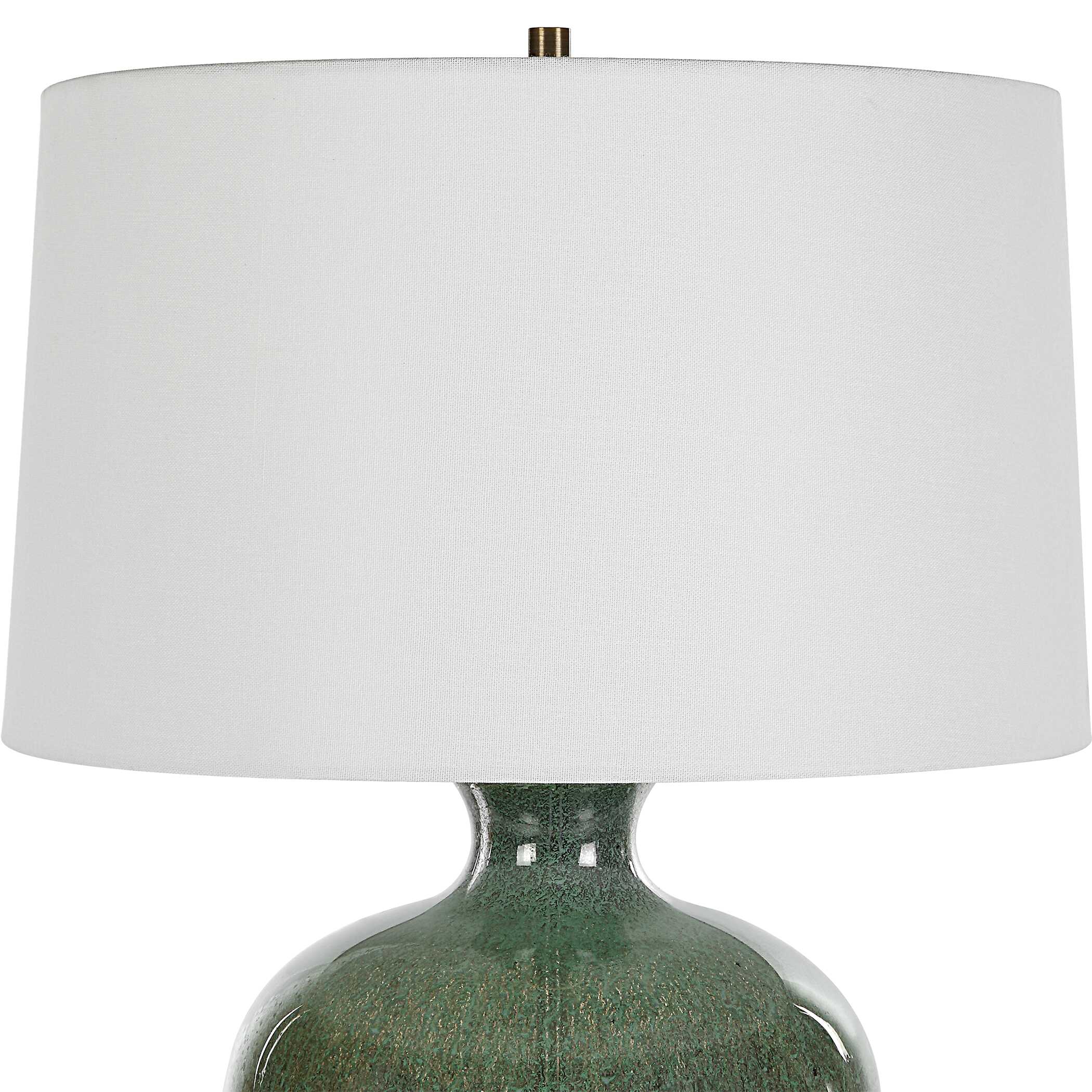 Nataly Aged Green Table Lamp, by Uttermost, 18" width x 26" height x 18" depth View 6