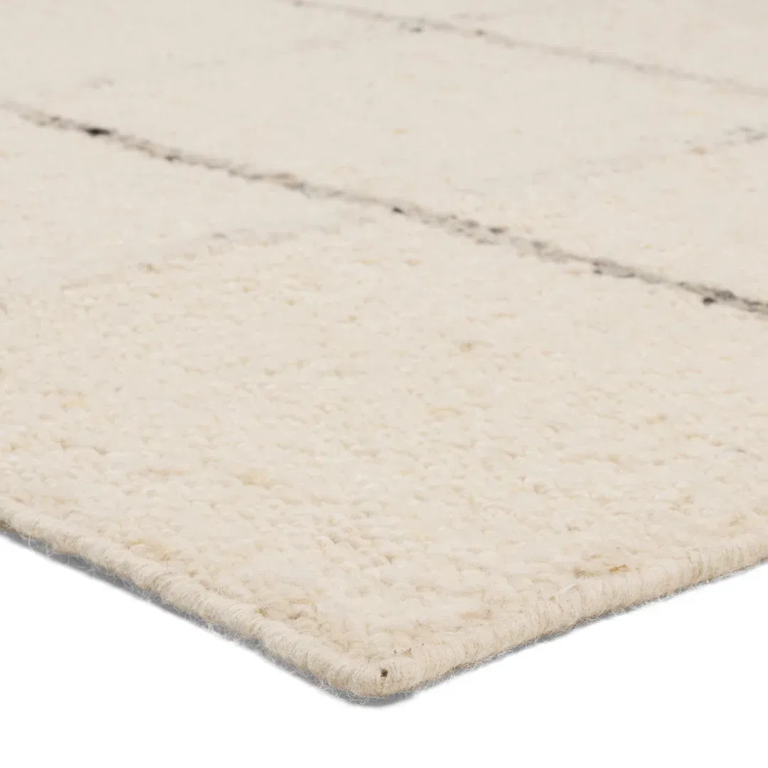 Jaipur Living Coart LEO11 Handmade Stripes Ivory and Gray Area Rug (5'x8') large image 