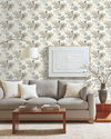Handpainted Songbird Grey Wallpaper, by York Wall, 27' length x 2'3" width x 0.02" depth thumbnail 6