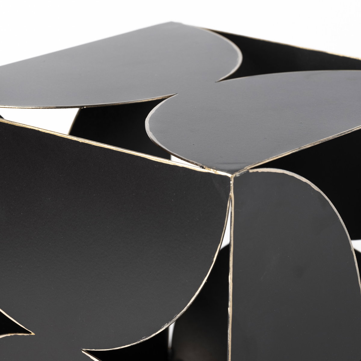 Darren (Large) 8L x 8W Black Metal Decorative Cube, Decorative Object by Mercana, 8.07" length x 8.07" width x 8.07" height View 7