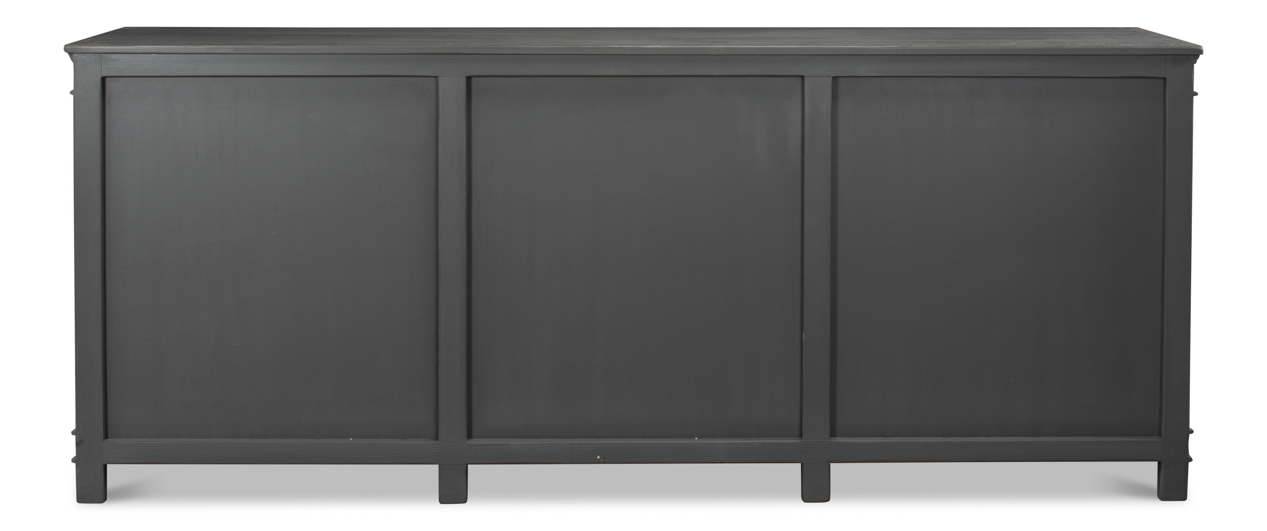 Marksman Sideboard, Concrete Grey, Cabinets & Sideboard by Sarreid, 96" length x 20" width x 39" height View 3
