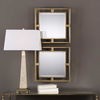 Allick Gold Square Mirrors Set/2, by Uttermost, 18" width x 18" height x 2.5" depth thumbnail 2