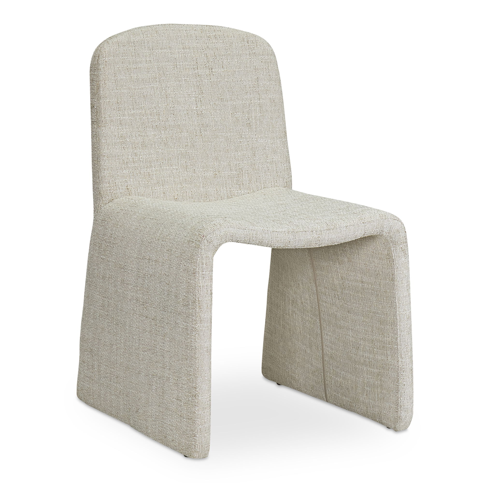 Ella Dining Chair Heather Beige, by Moe's Home, 22" width x 33" height x 22.5" depth View 2
