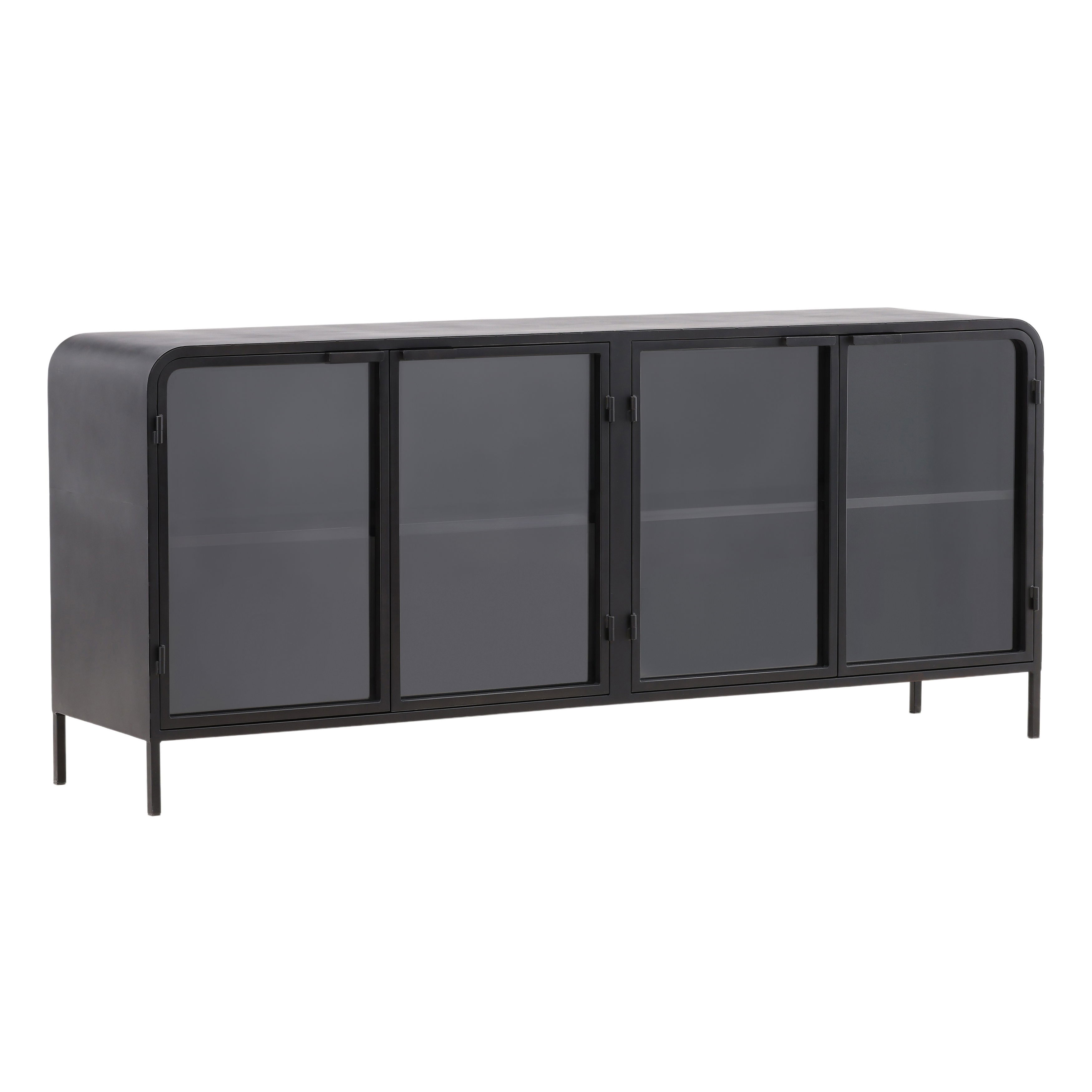 Jarin Sideboard Black, Sideboards & Buffet by Dovetail, 78.5" width x 34" height x 18" depth View 1