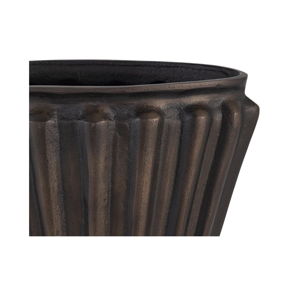 Jade Vase Antique Brass Cast Aluminum, by Moe's Home, 13" width x 15" height x 6" depth View 4
