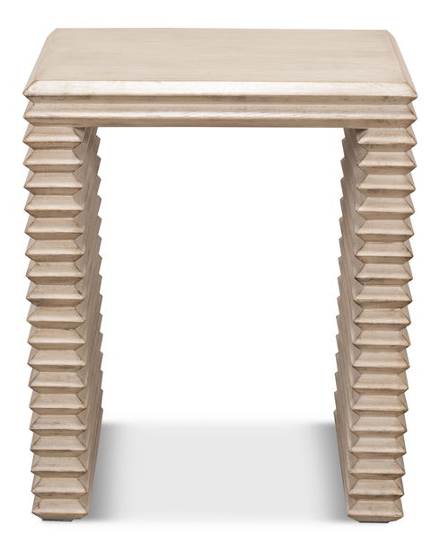 *Stacked Side Table, Stone Grey