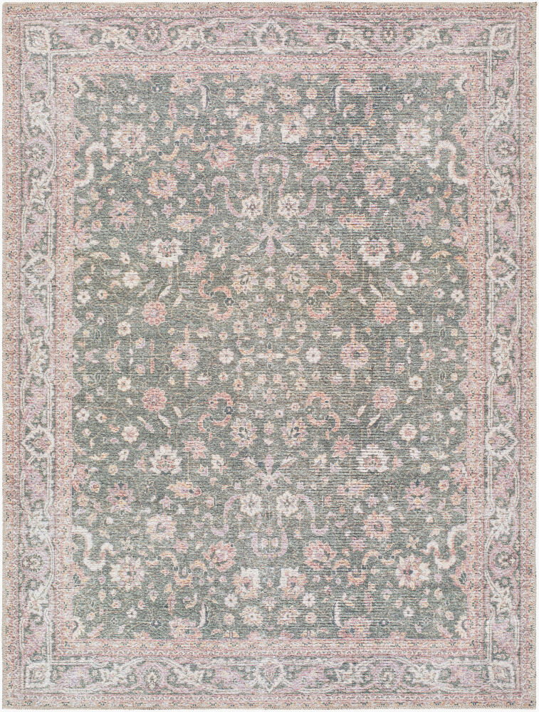 Vinny Machine Woven Rug, by Surya, 1'3.75" length x 1'3.75" width