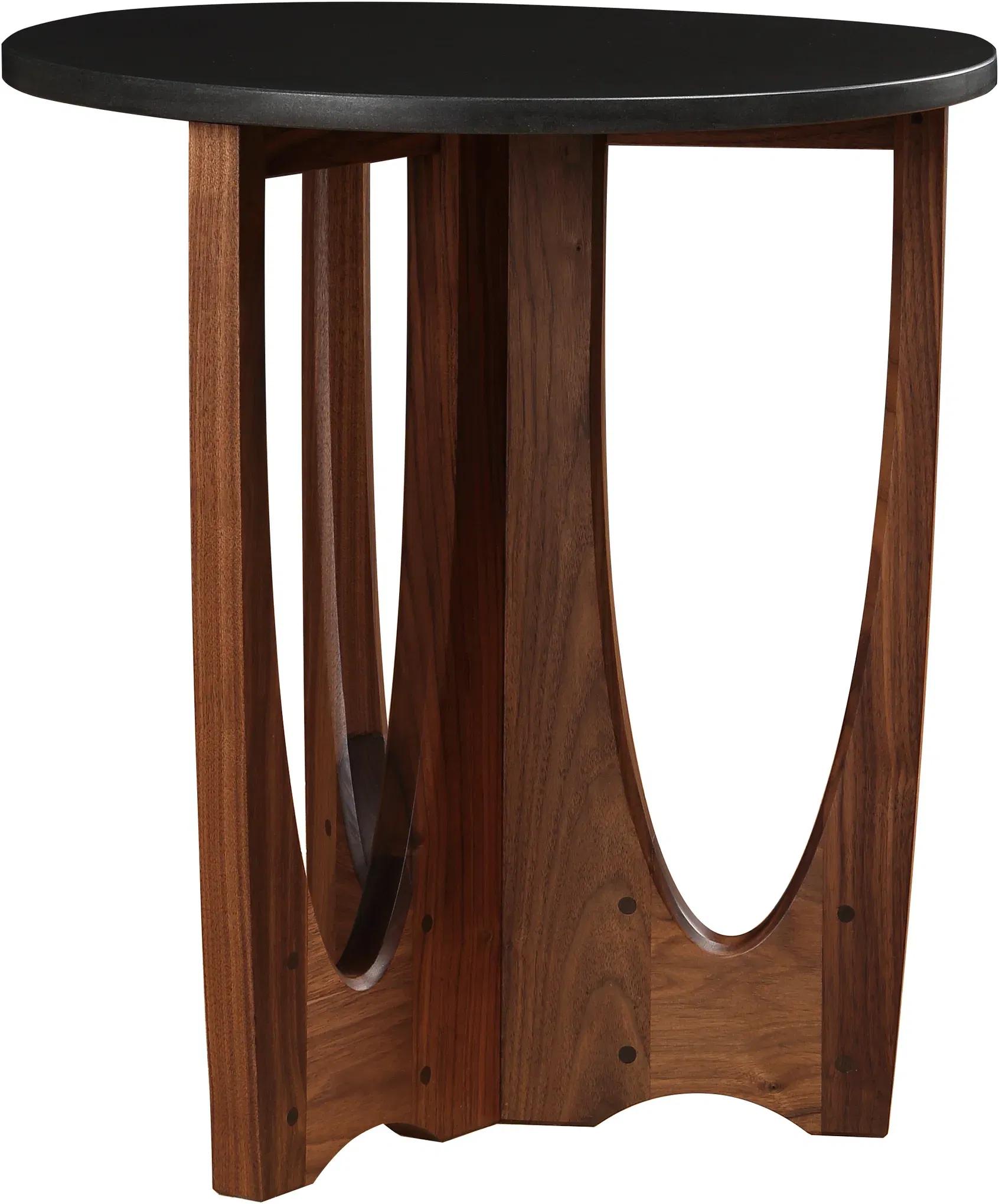 Walnut Grove Round Lamp Table - Stone Top, Side & End Table by Stickley, 26" width x 26.5" height x 26" depth