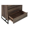 Elena 3 Drawer Nightstand Brown, Dresser by Moe's Home, 28" width x 30" height x 18" depth thumbnail 6
