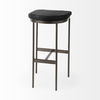 Millie 16.75L x 17.75W x 30.25H Black Leather Seat with Metal Frame Bar Stool thumbnail 5