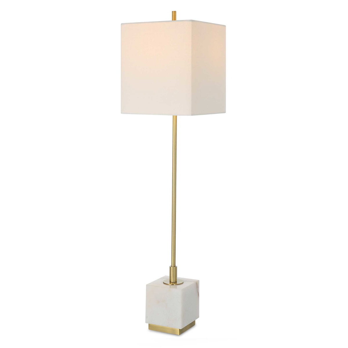 Escort Brass Buffet Lamp, Floor Lamp by Uttermost, 9" width x 37" height x 9" depth View 1