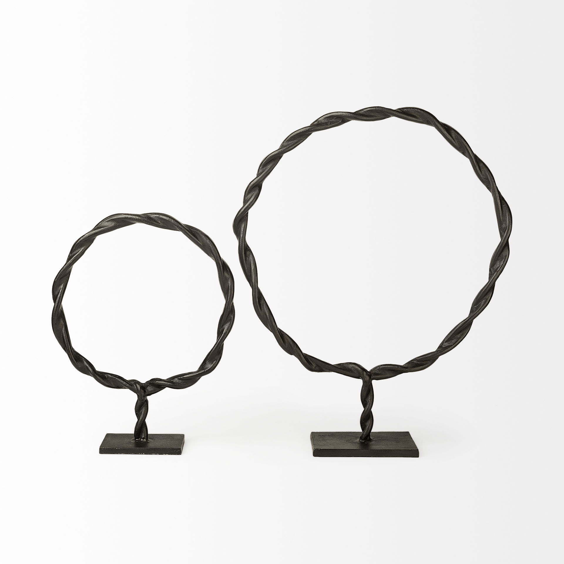 Rizwan (Small) Black Aluminum Braided Circular Object large image 