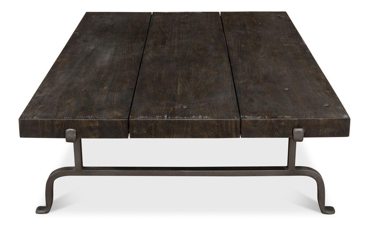 Blayne Coffee Table  Storm Cloud, by Sarreid, 4' length x 4' width x 1'6" height View 9