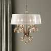Alenya 4 Light Gold Metal Chandelier, Drum Pendant by Uttermost, 20.75" width x 25.37" height x 20.75" diameter x 20.75" depth thumbnail 3