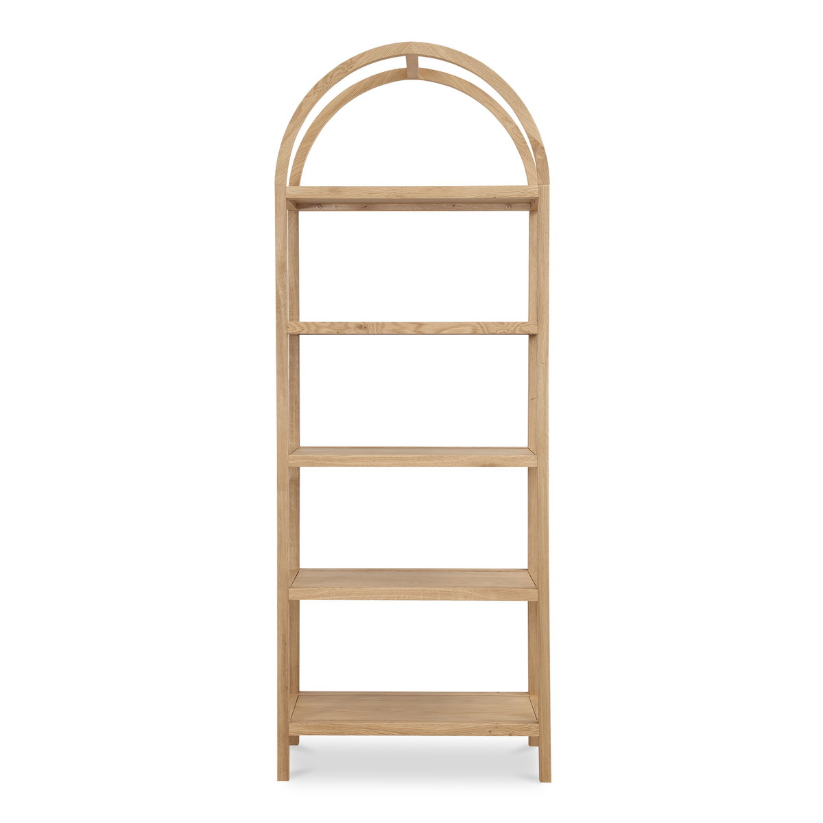 Eero Bookcase Natural, Shelving & Bookcase by Moe's Home, 30" width x 80" height x 16" depth View 1
