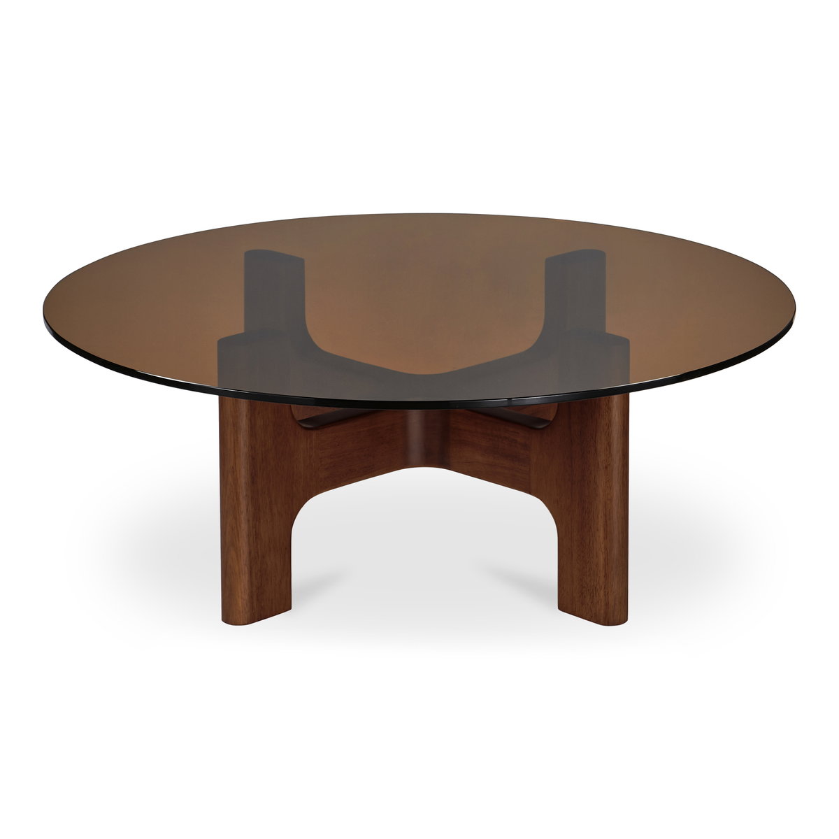 Luke Coffee Table Amber, by Moe's Home, 42" width x 16" height x 42" depth View 1