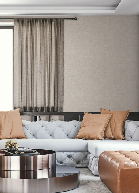 Gunny Sack Texture Taupe Wallpaper