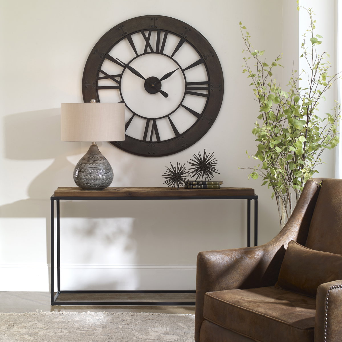 Holston Salvaged Wood Console Table, by Uttermost, 54" width x 30" height x 14" depth View 2