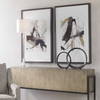 Burgundy Interjection Abstract Prints Set/2, Art by Uttermost, 26.5" width x 39.5" height x 2.12" depth thumbnail 4