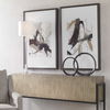 Burgundy Interjection Abstract Prints Set/2 thumbnail 3