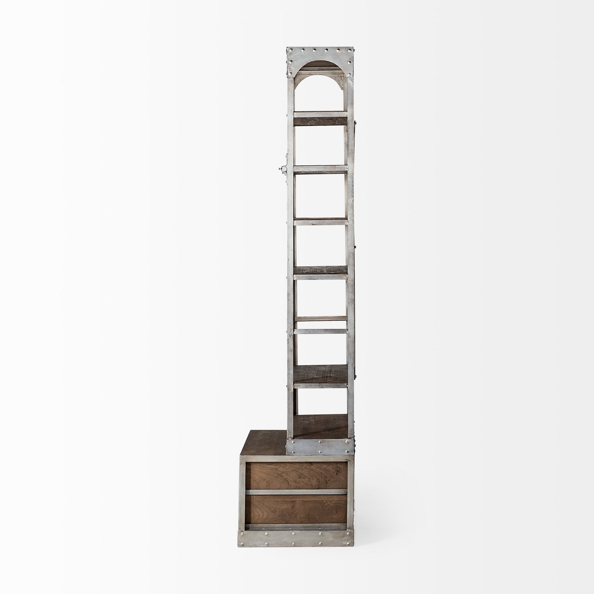 Brodie V, Shelving & Bookcase by Mercana, 32" length x 22" width x 94" height View 3