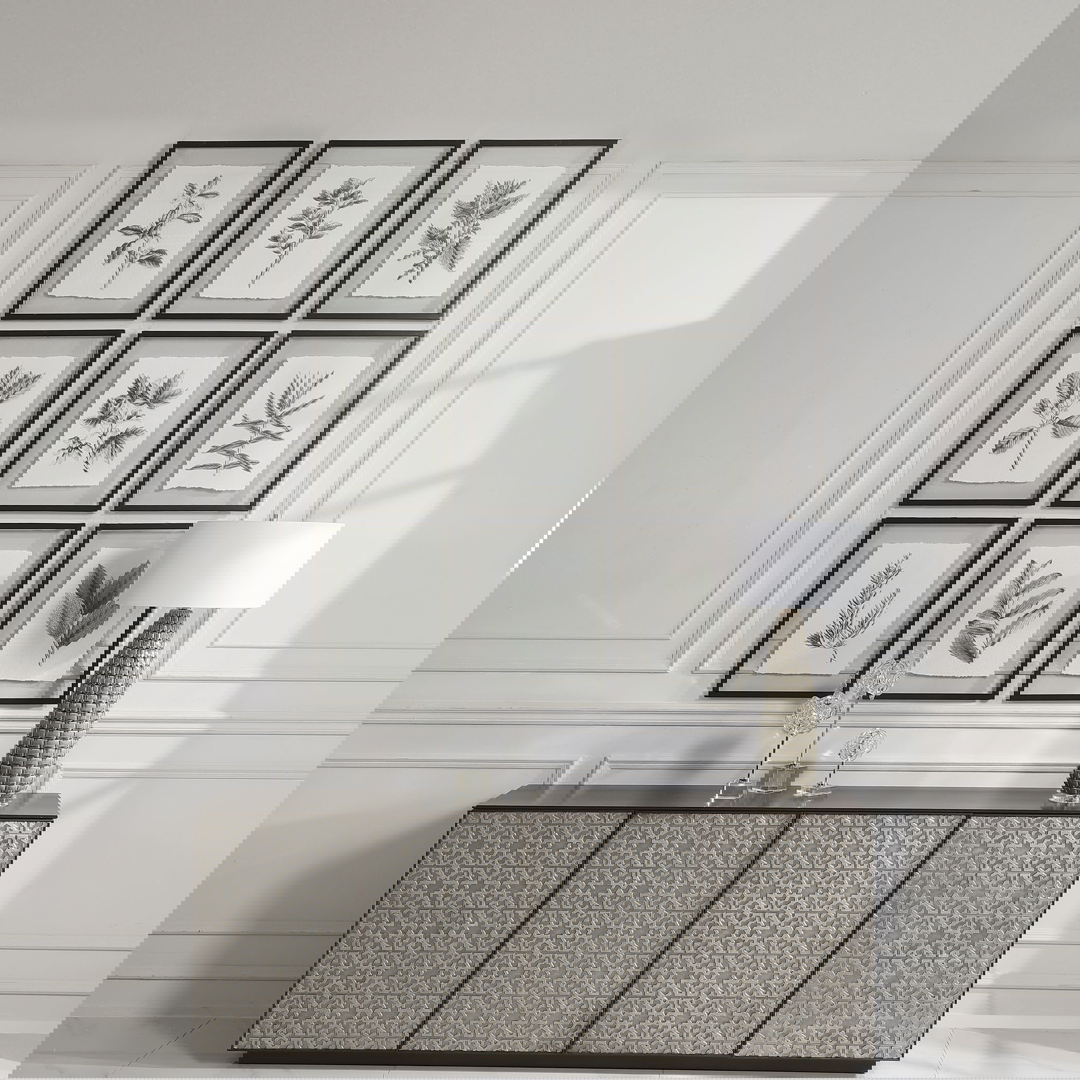 Farmhouse Florals Framed Prints Set/9 large image 