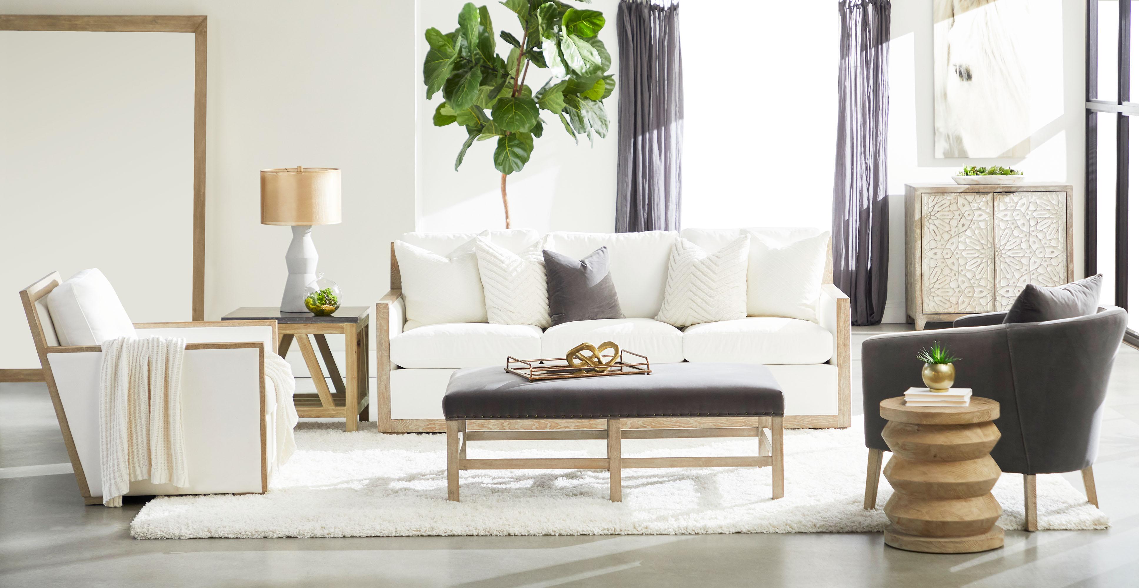 Manhattan 85' Wood Trim Sofa Manhattan 85' Wood Trim Sofa large image