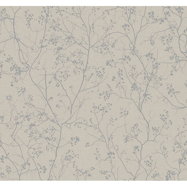 Luminous Branches Grey & Silver Wallpaper large image 