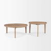 Cleaver (Set of 2) 40' & 31' Round Brown Solid Wood Nesting Coffee Tables, by Mercana, 39.5" length x 39.5" width x 16" height thumbnail 8