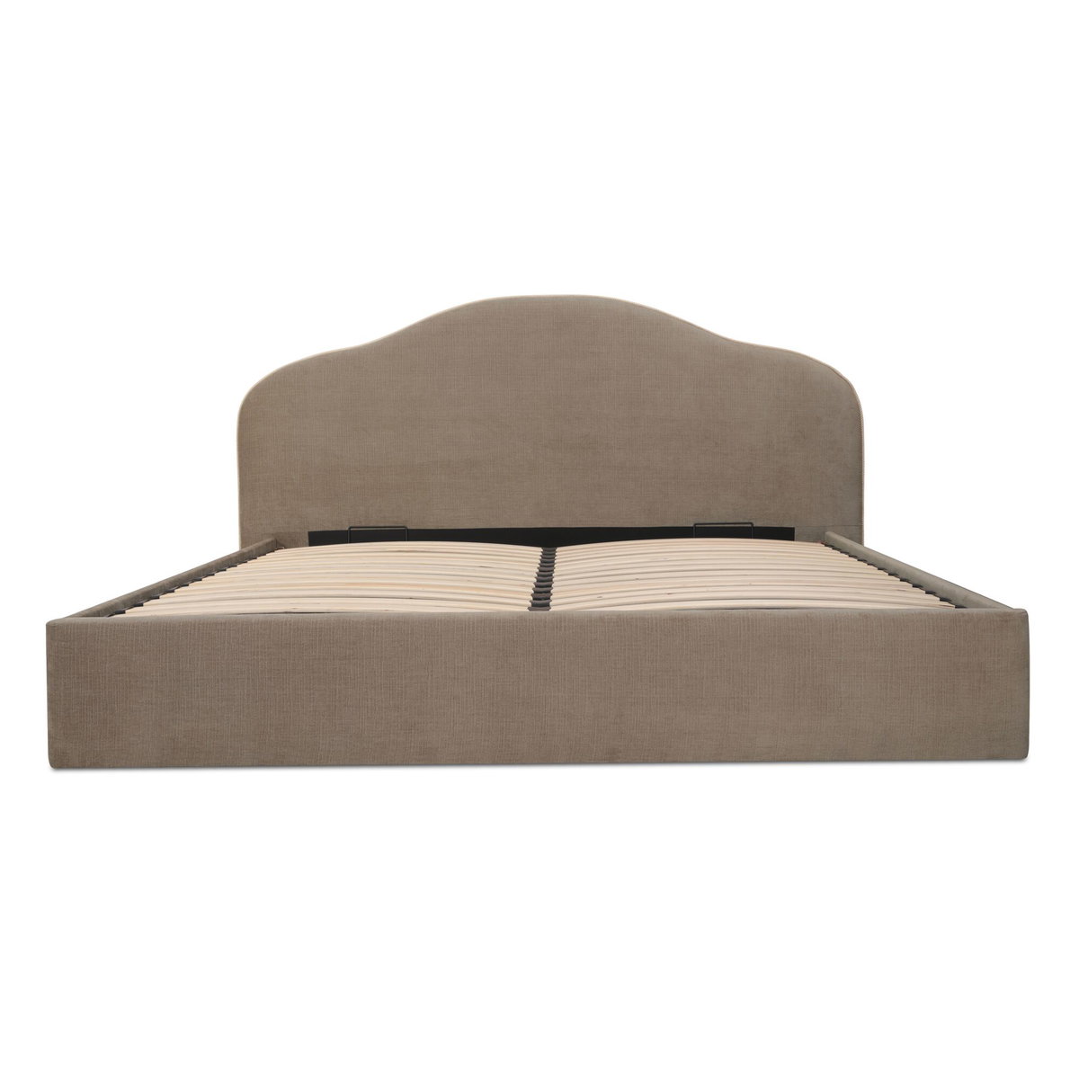 Maggie King Storage Bed Taupe, by Moe's Home, 7'3.99" width x 3'9.86" height x 7'3.6" depth View 4