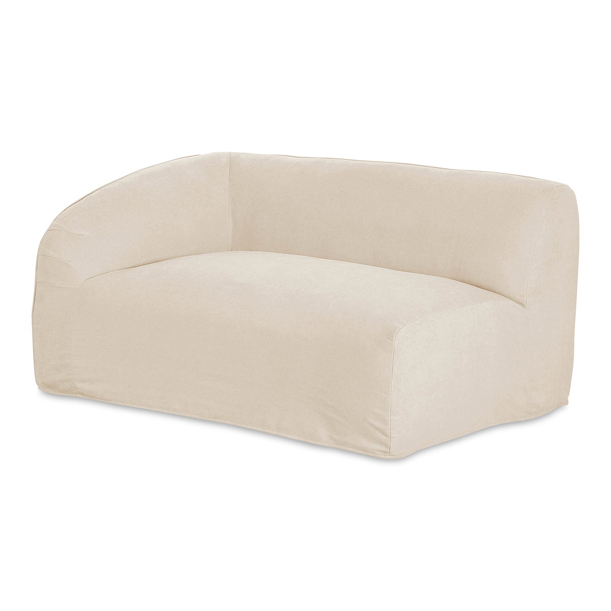 Isla Left Arm Facing Chair Beige, Sectional Sofa by Moe's Home, 59.8" width x 29.9" height x 41.7" depth View 3