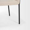 Brently Curved Back Dining Arm Chair | Oatmeal Fabric with Metal, Dining Chair by Mercana, 24.5" length x 29.5" width x 32.5" height thumbnail 14