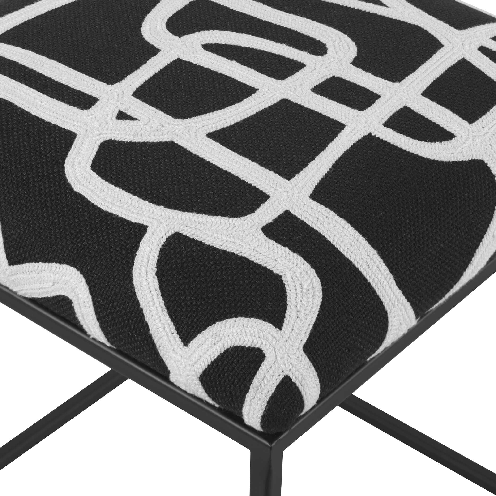 Twists And Turns Fabric Accent Stool large image 