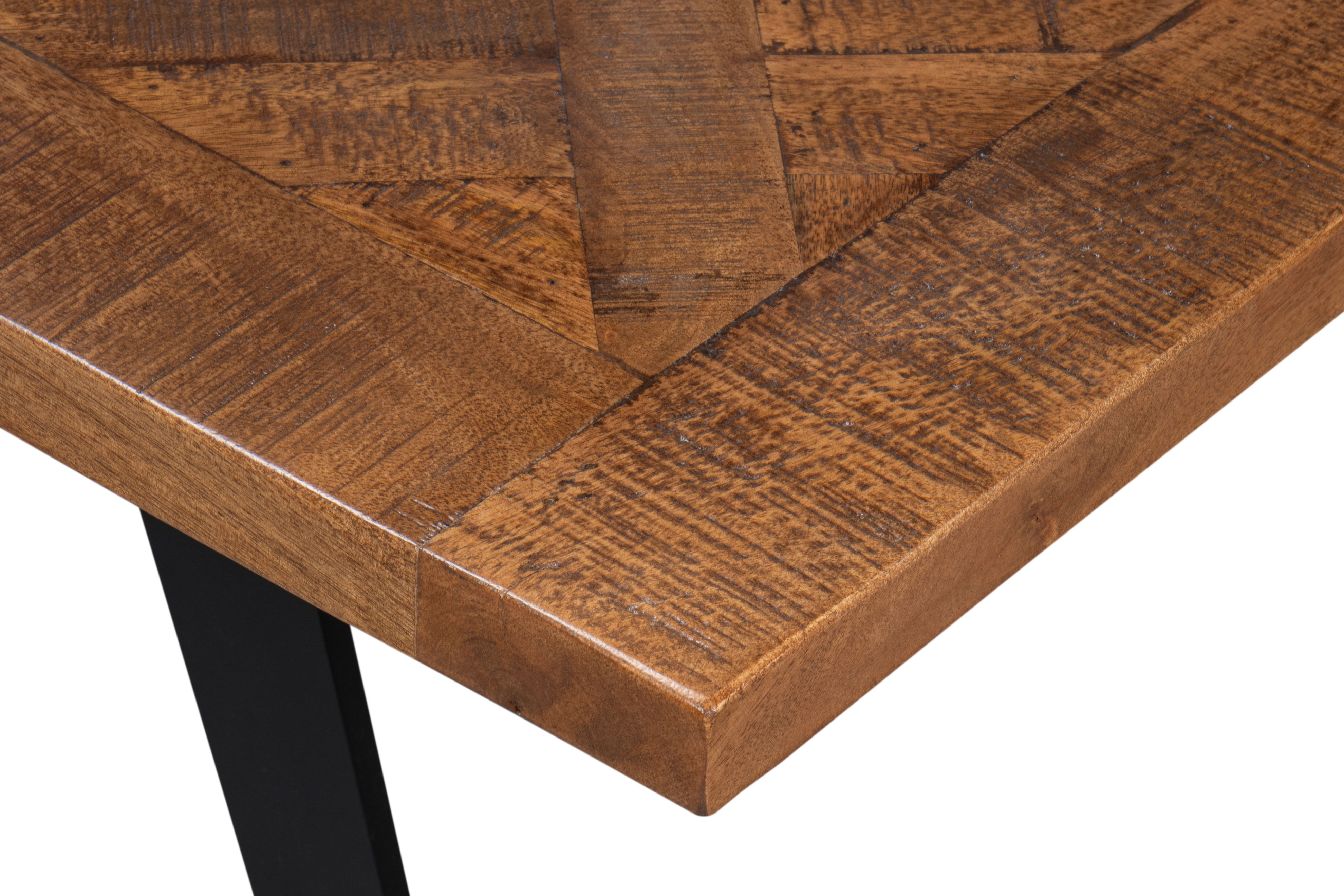 Paige Parquet Top Dining Table large image 