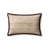 Loloi Brown Pillow, Decorative Pillow, 16" length x 26" width thumbnail