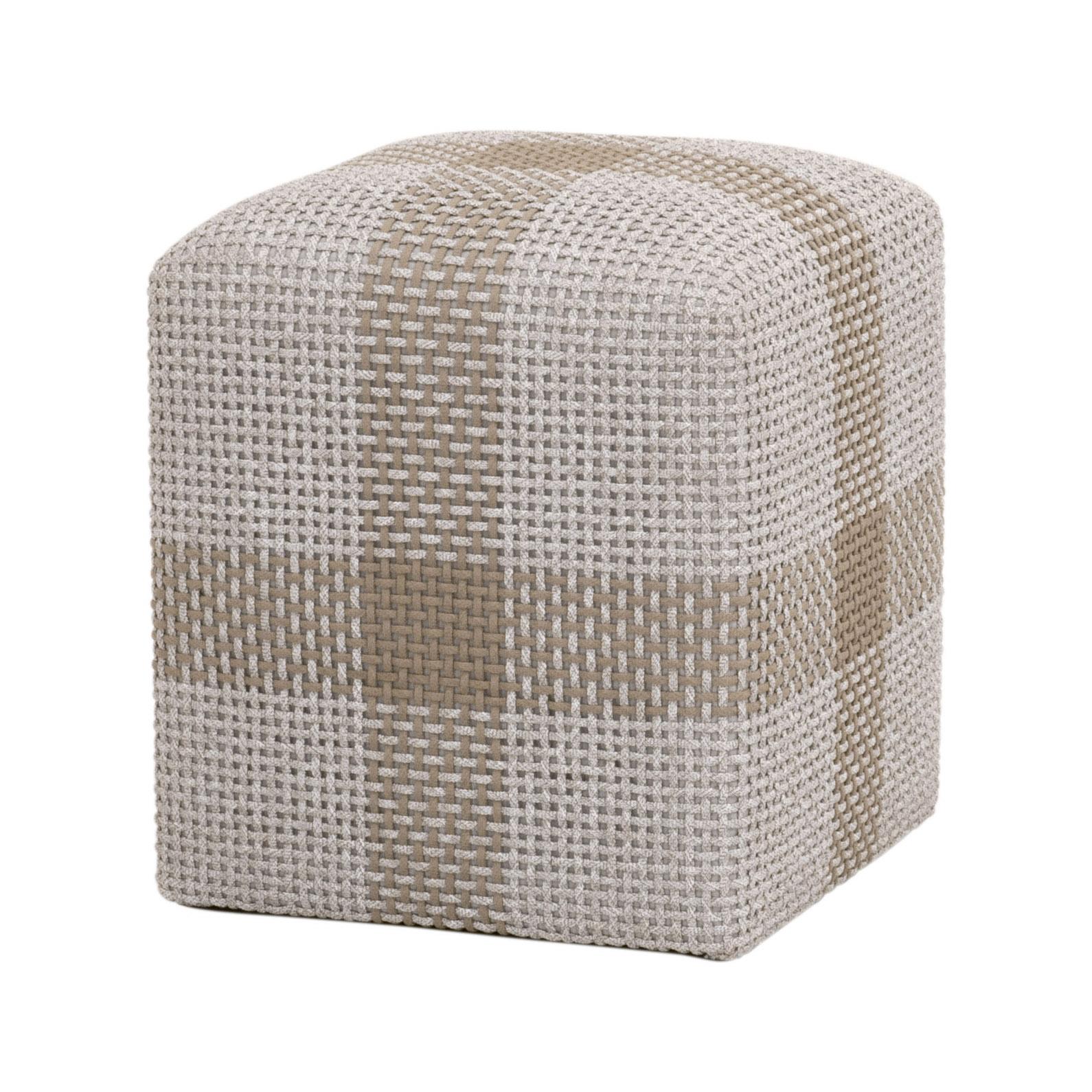 Cross Accent Cube, Ottoman by Essentials for Living, 18" width x 19" height x 18" depth View 2