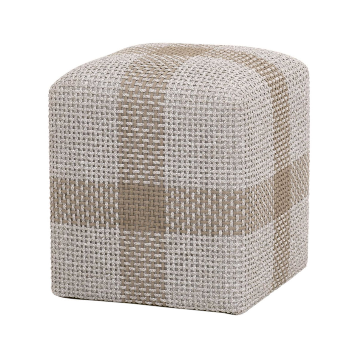 Cross Accent Cube, Ottoman by Essentials for Living, 18" width x 19" height x 18" depth View 2