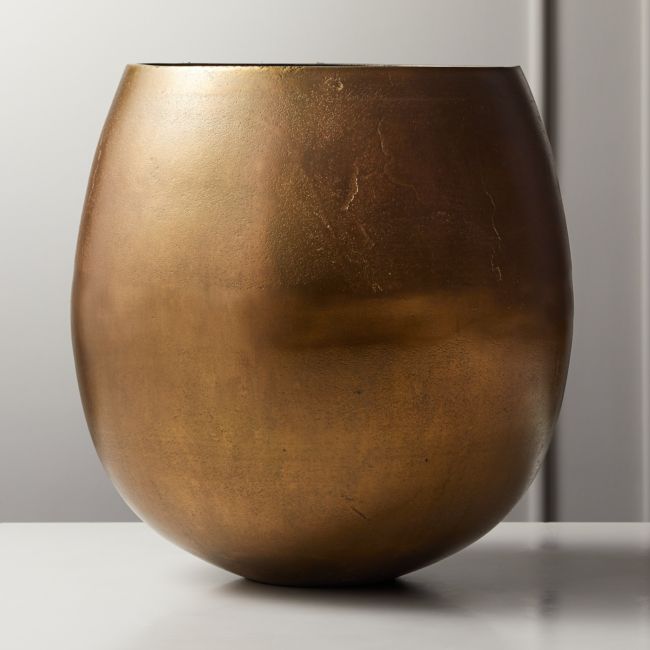 Online Designer Bedroom Rough Cast Small Brass Planter