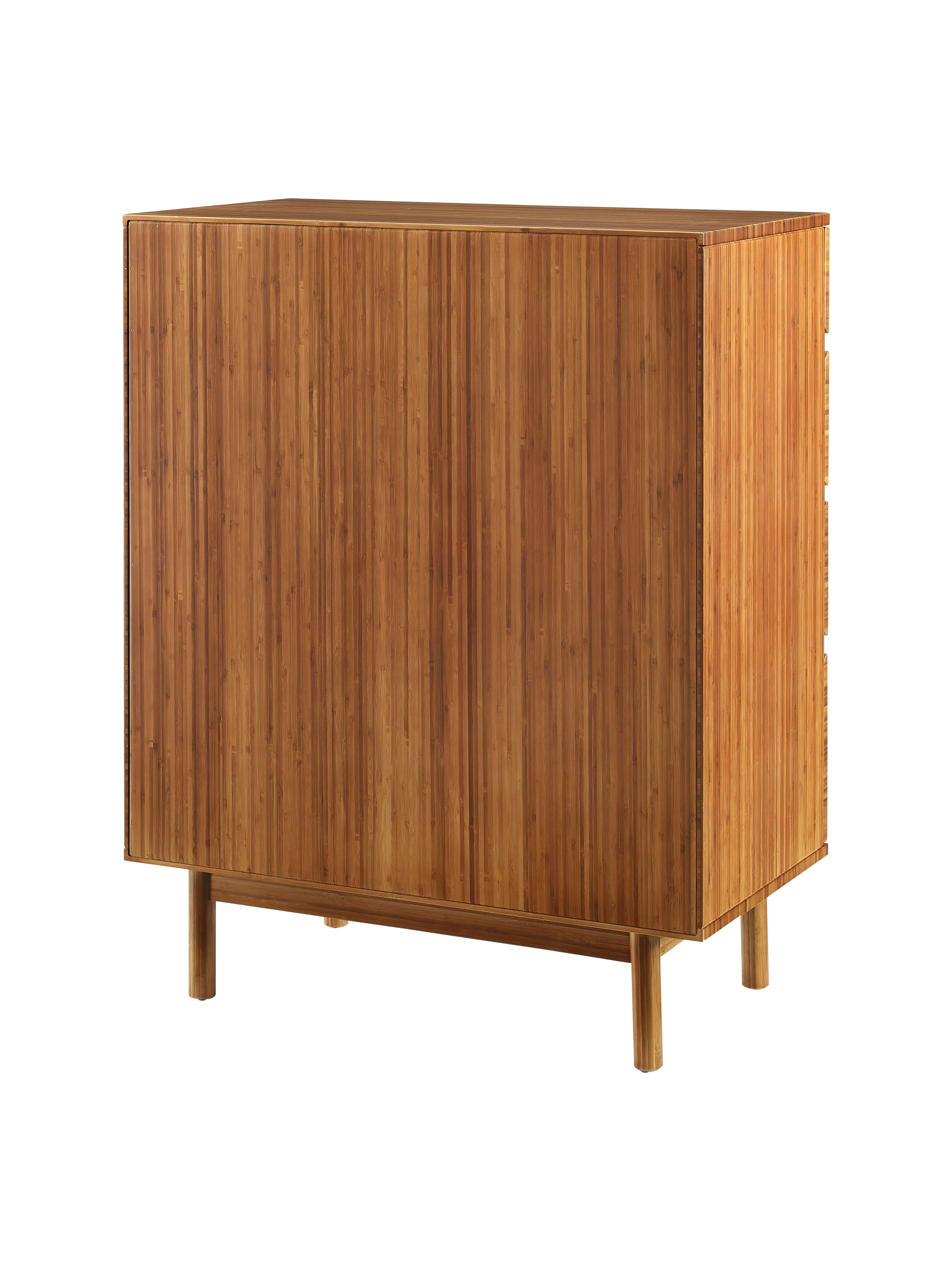 Ventura 4 Drawer High Chest, Dresser by Greenington, 18" length x 34" width x 43.5" height View 4