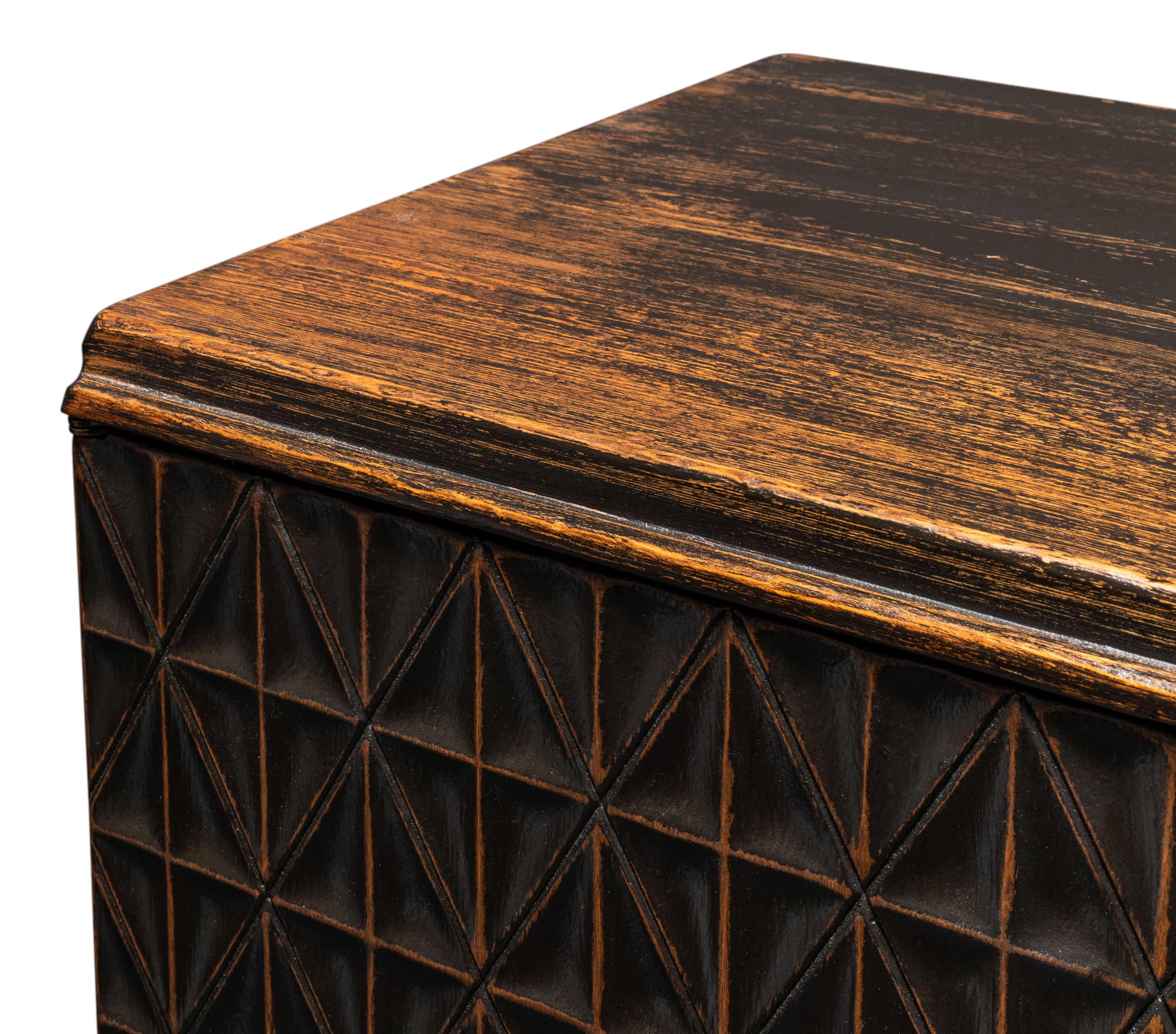 Scrubboard Front Sideboard, Ebony, Cabinets & Sideboard by Sarreid, 71" length x 17" width x 34" height View 7