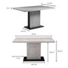 Hanlon Dining Table Light Grey thumbnail 4