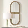 Jacques Art Deco Gold Mirror, by Uttermost, 22" width x 47.5" height x 1.5" depth thumbnail 4
