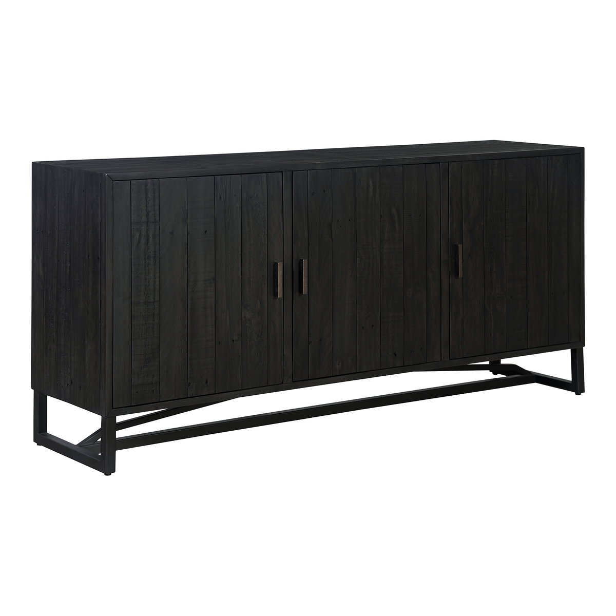 Sierra Sideboard Black, Cabinets & Sideboard by Moe's Home, 68" width x 31.75" height x 16.5" depth View 2