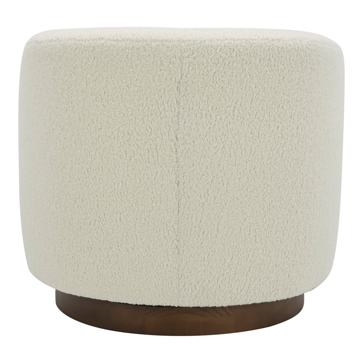 Oscy Swivel Chair Faux Shearling White, Accent Chair by Moe's Home, 31" width x 28" height x 31" depth View 4