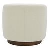 Oscy Swivel Chair Faux Shearling White, Accent Chair by Moe's Home, 31" width x 28" height x 31" depth thumbnail 4