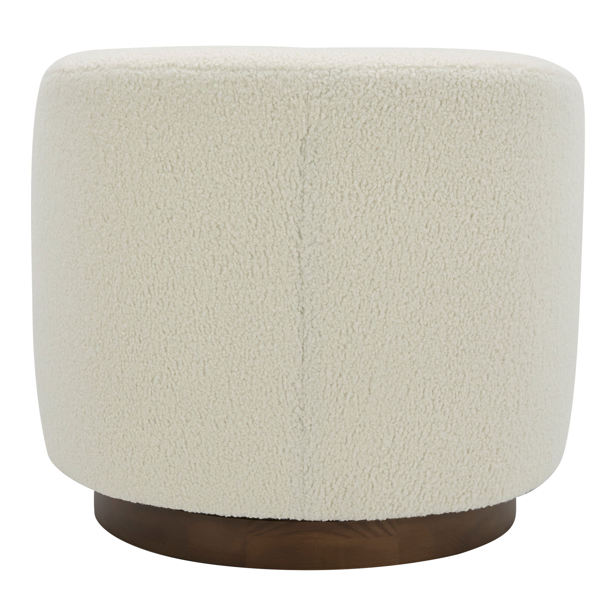 Oscy Swivel Chair Vegan Shearling White, Accent Chair by Moe's Home, 31" width x 28" height x 31" depth View 4