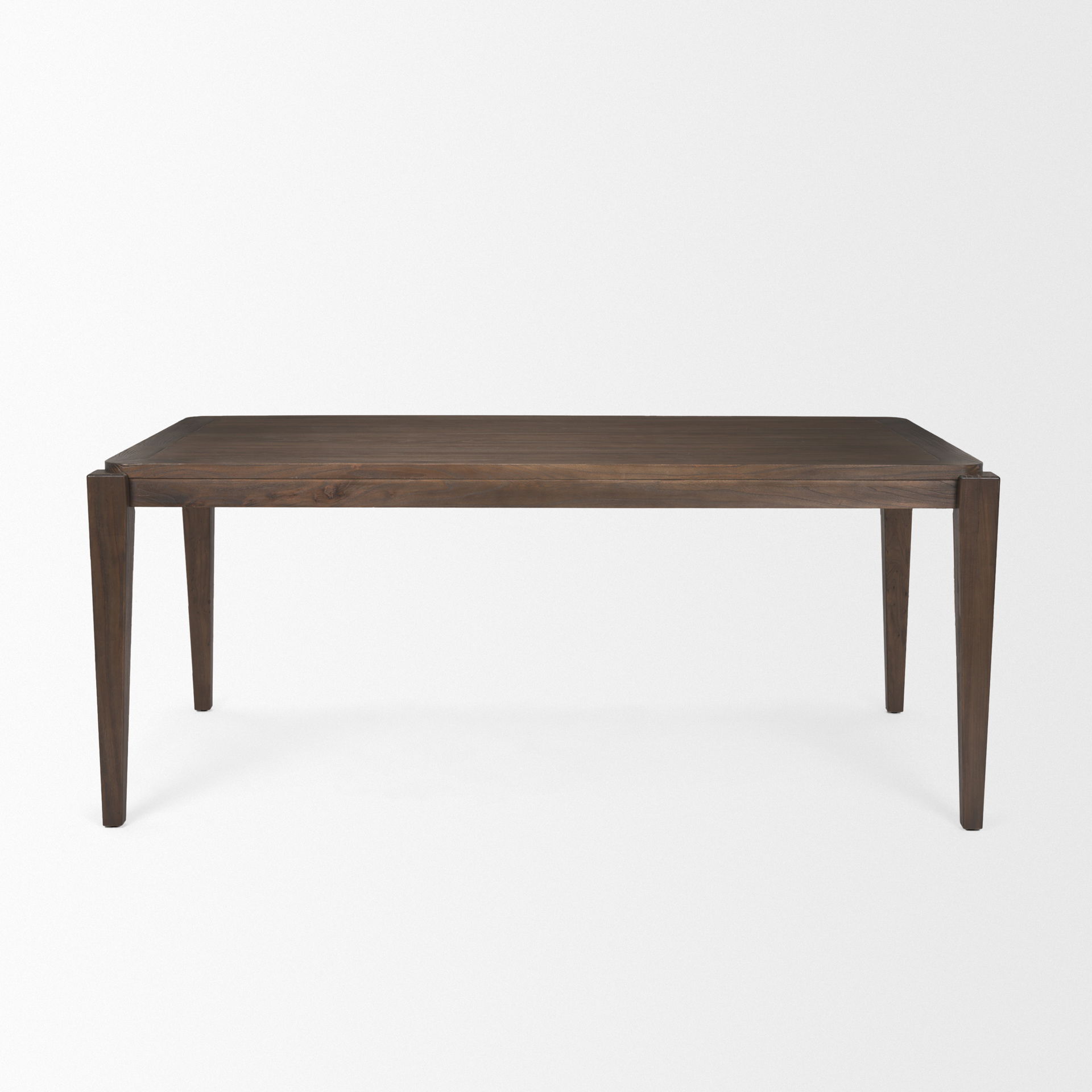 Teva Dark Brown Wood Rectangular 72' Dining Table, by Mercana, 72" length x 39" width x 30" height View 4