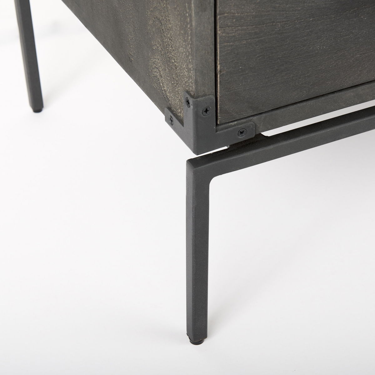 Ward 34L x 18W Brown Wood and Iron 3 Drawer Accent Cabinet, Cabinets & Chest by Mercana, 34" length x 19.25" width x 30.5" height View 13
