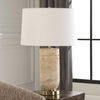 Aubrey Travertine Table Lamp, by Uttermost, 16" width x 24.5" height x 16" depth thumbnail 4
