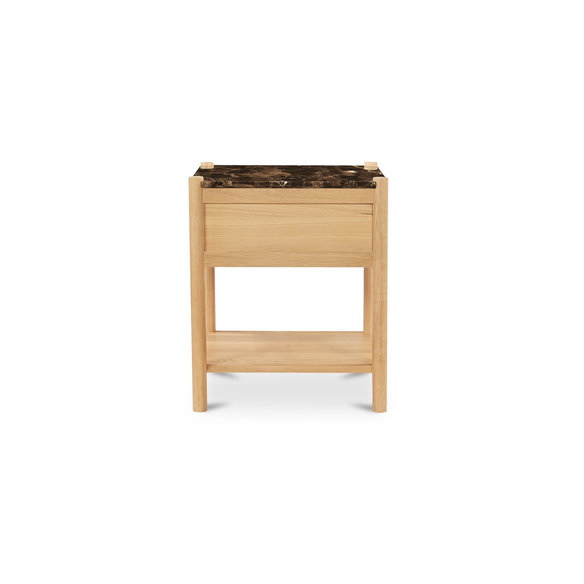 Elio Nightstand Dark Emperador Marble, by Moe's Home, 20" width x 24" height x 17" depth View 6